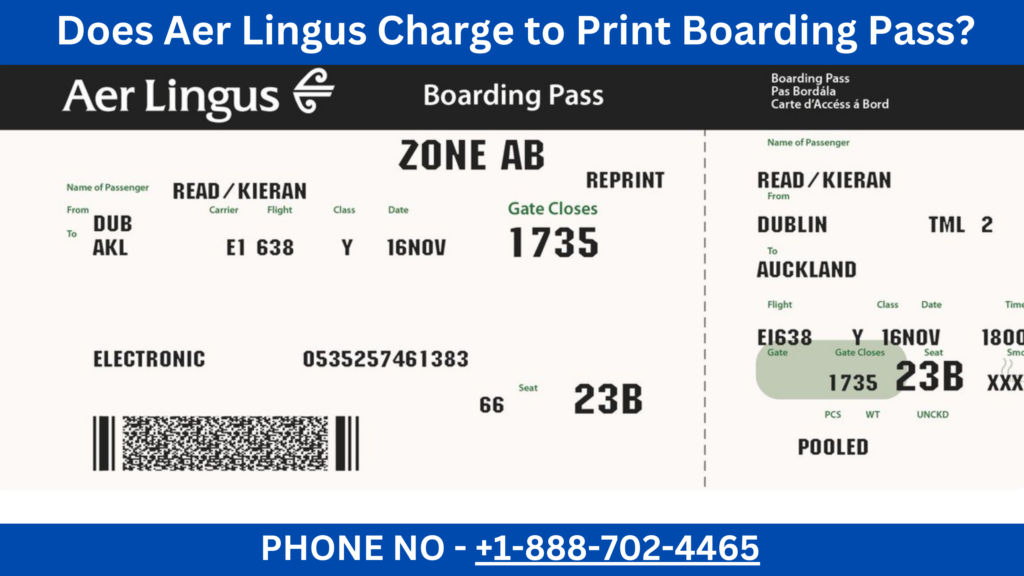 Aer Lingus boarding pass